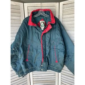 Vintage Appalachian Trail Coat Men’s Size Large Nylon Outdoors Green Red Heavy